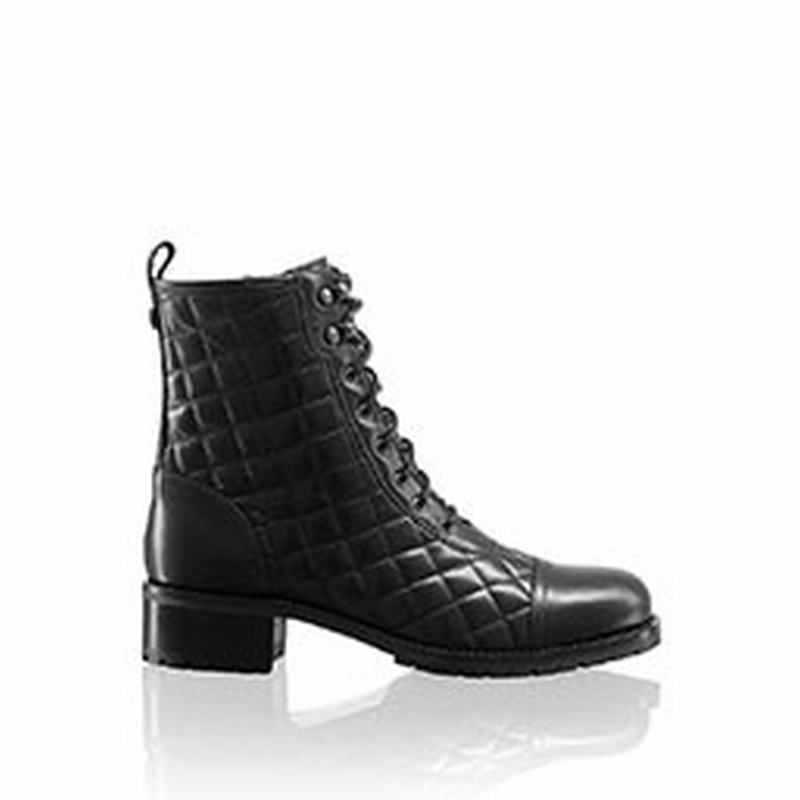 Russell & Bromley Toughstuff Quilt Biker Boots Womens Black [RGB5419GE]